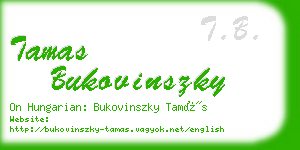 tamas bukovinszky business card